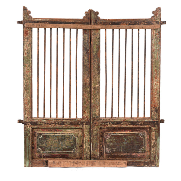 Teak Dog Gate From Gujarat - 19th Century