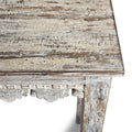 Painted Console Table Made from Reclaimed Teak