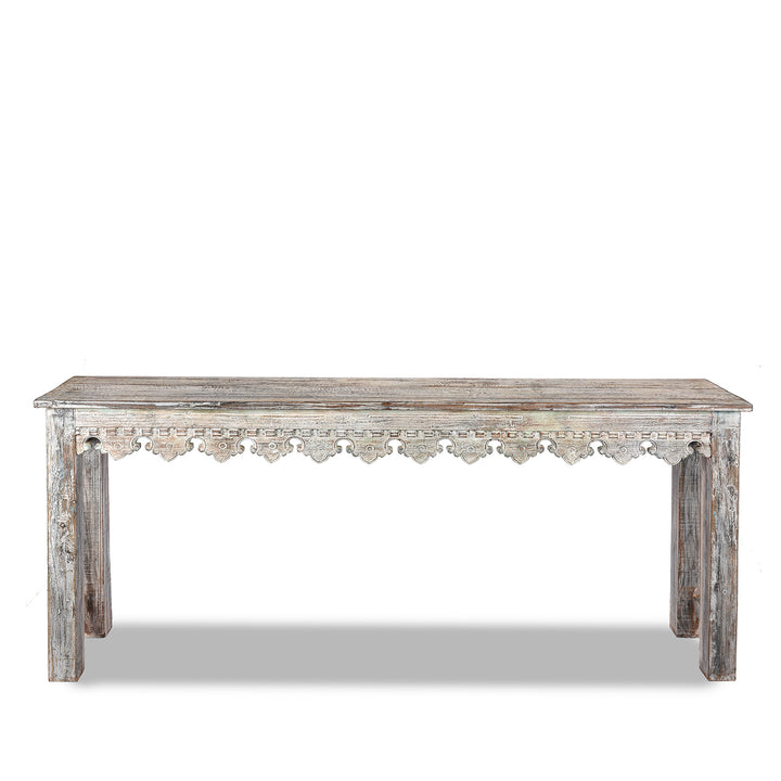 Reclaimed Teakwood Console Table With Painted Finish | Indigo Antiques