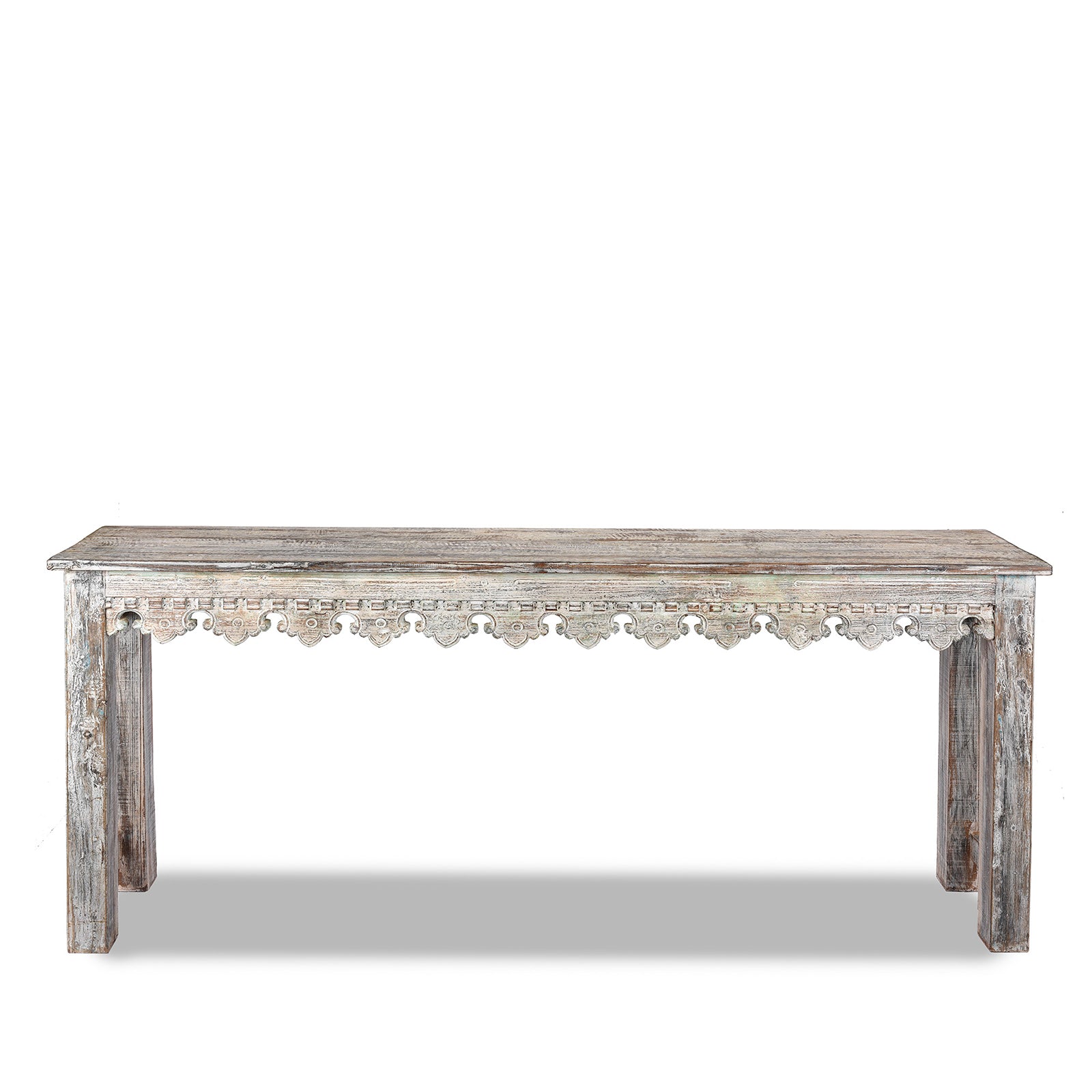 Reclaimed Teakwood Console Table With Painted Finish | Indigo Antiques