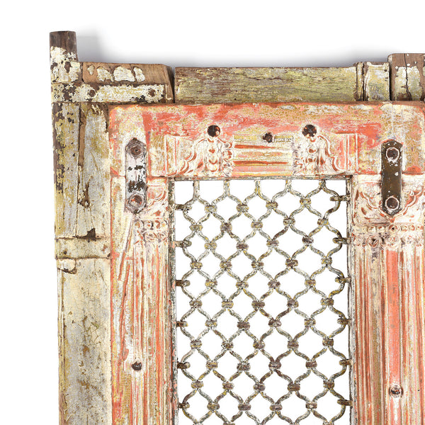 White Painted Jali Doors From Gujarat - 19th Century