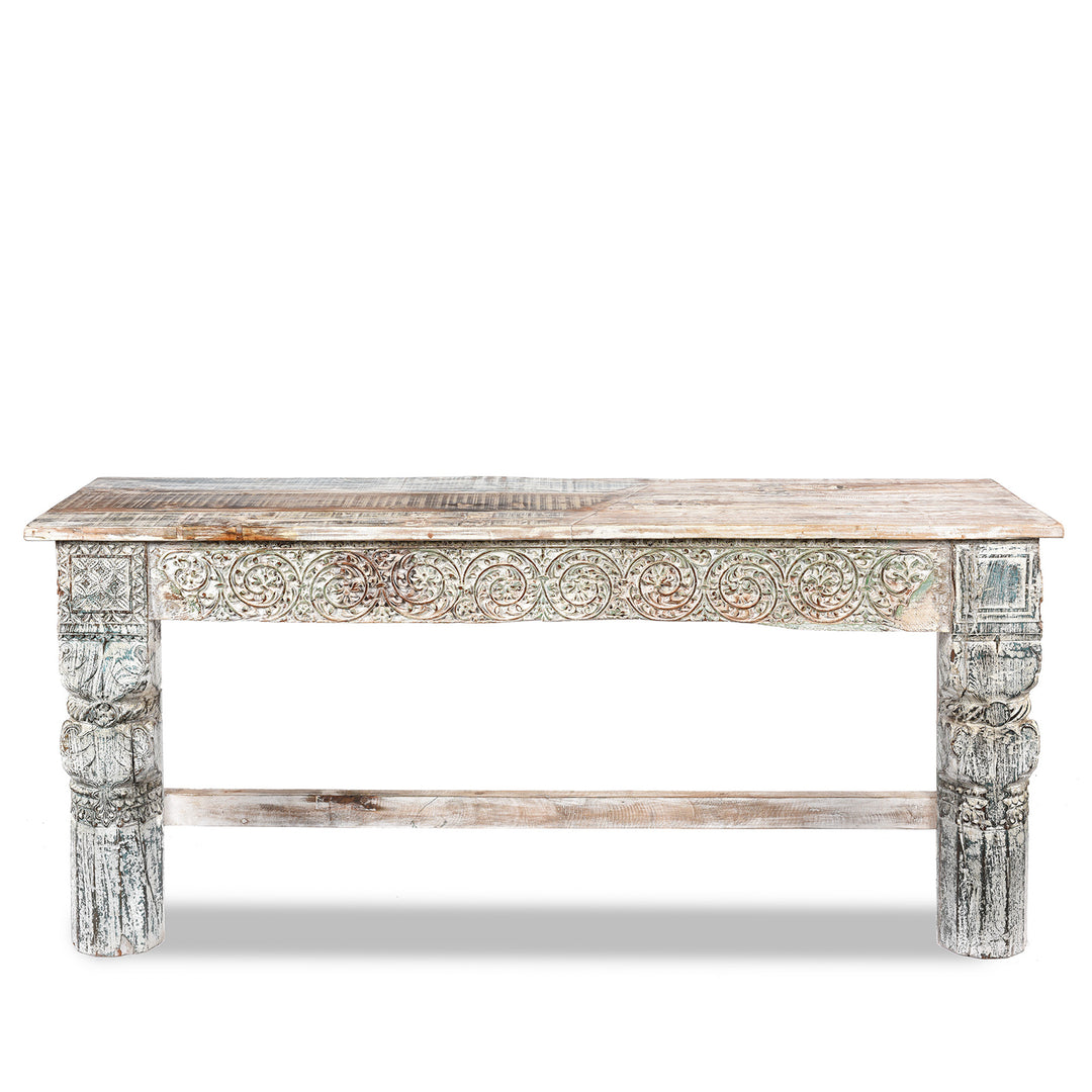 Reclaimed Indian Teakwood Console Table With Painted Finish | Indigo Antiques