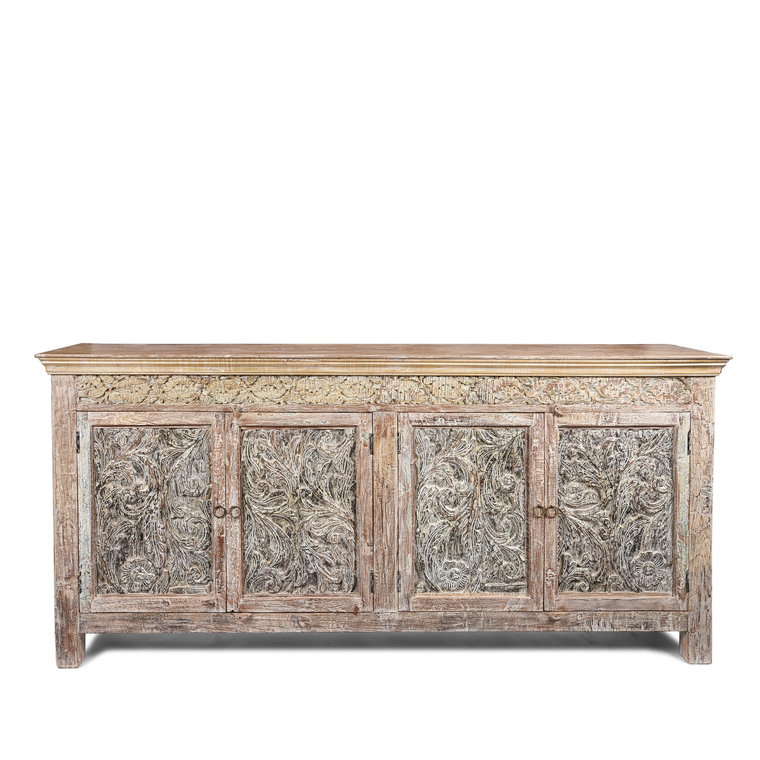 4 Door Sideboard Made From Reclaimed Teak | Indigo Antiques
