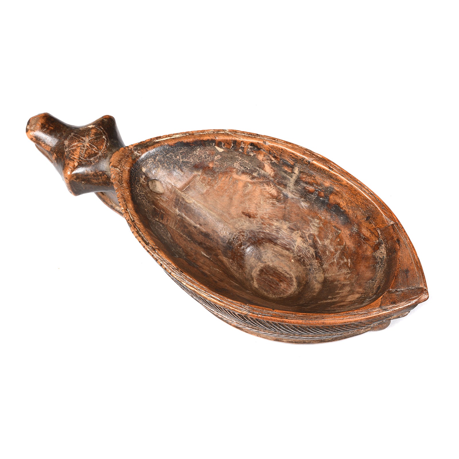 Interior View Of Carved Teak Indian Opium Grinder -19thC | INDIGO ANTIQUES