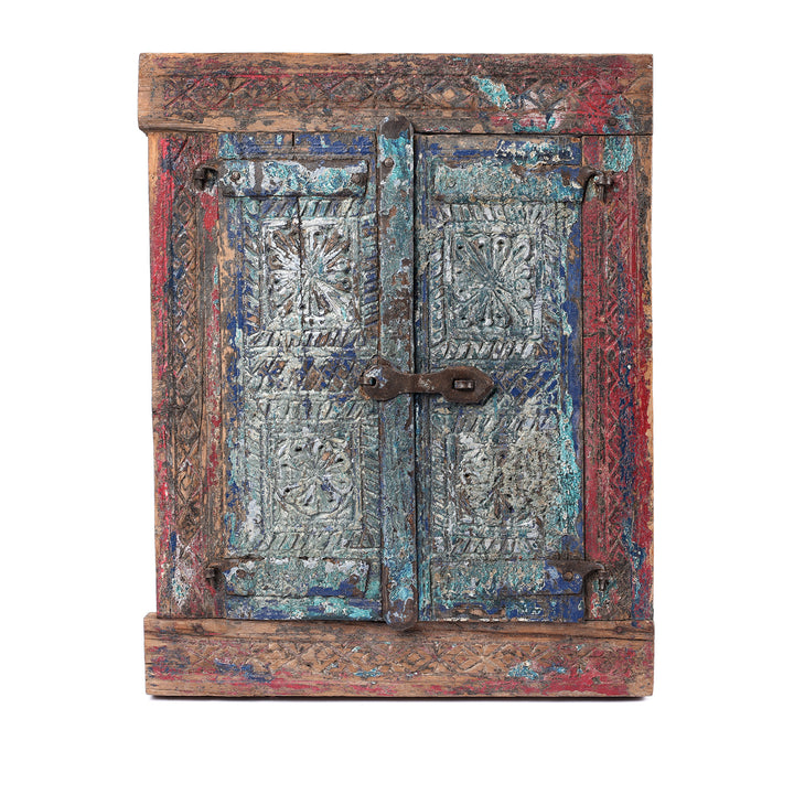 Carved Teak Tribal Window From Kutch - Ca 1920 | Indigo Antiques
