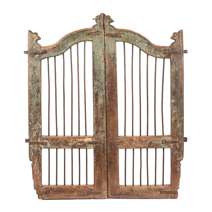 Back Of Antique Teak Indian Dog Gate From Gujarat - 19thC | Indigo Antiques