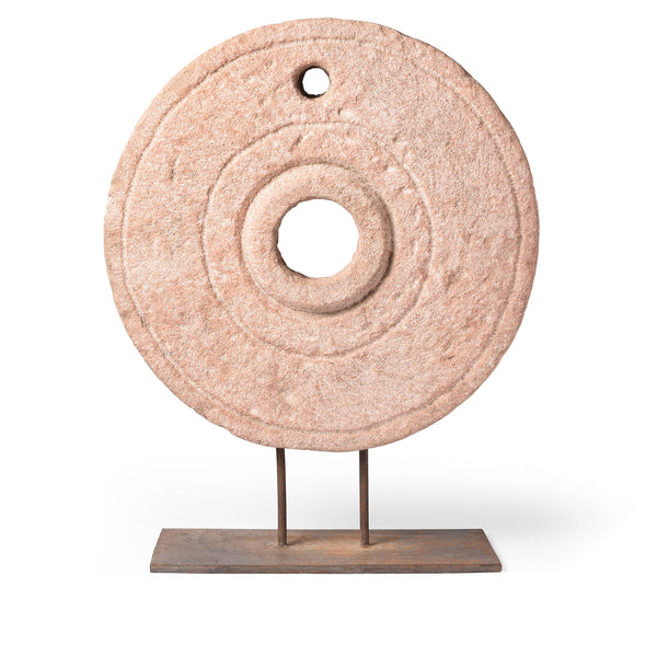Indian Stone Millstone From Rajasthan - Ca 1920's