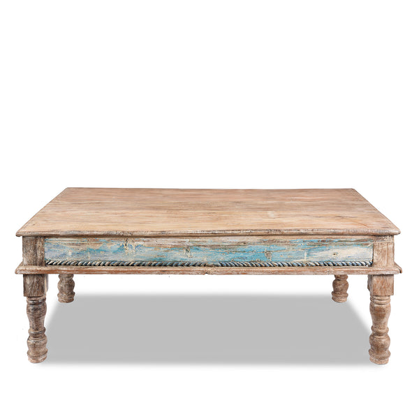 Indian Takhat Coffee Table Made From Reclaimed Teakwood