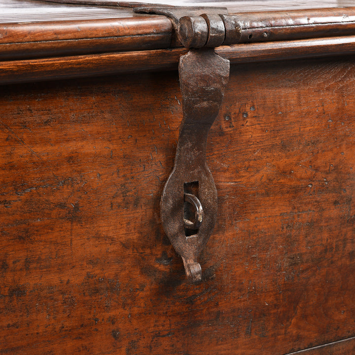 Latch Detail From Iron Bound Indian Teak Chest From Goa - 19thC | Indigo Antiques