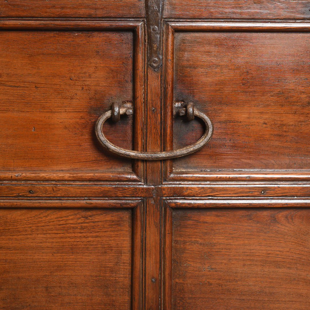Handle Detail From Iron Bound Teak Chest From Kutch - 19thC | Indigo Antiques