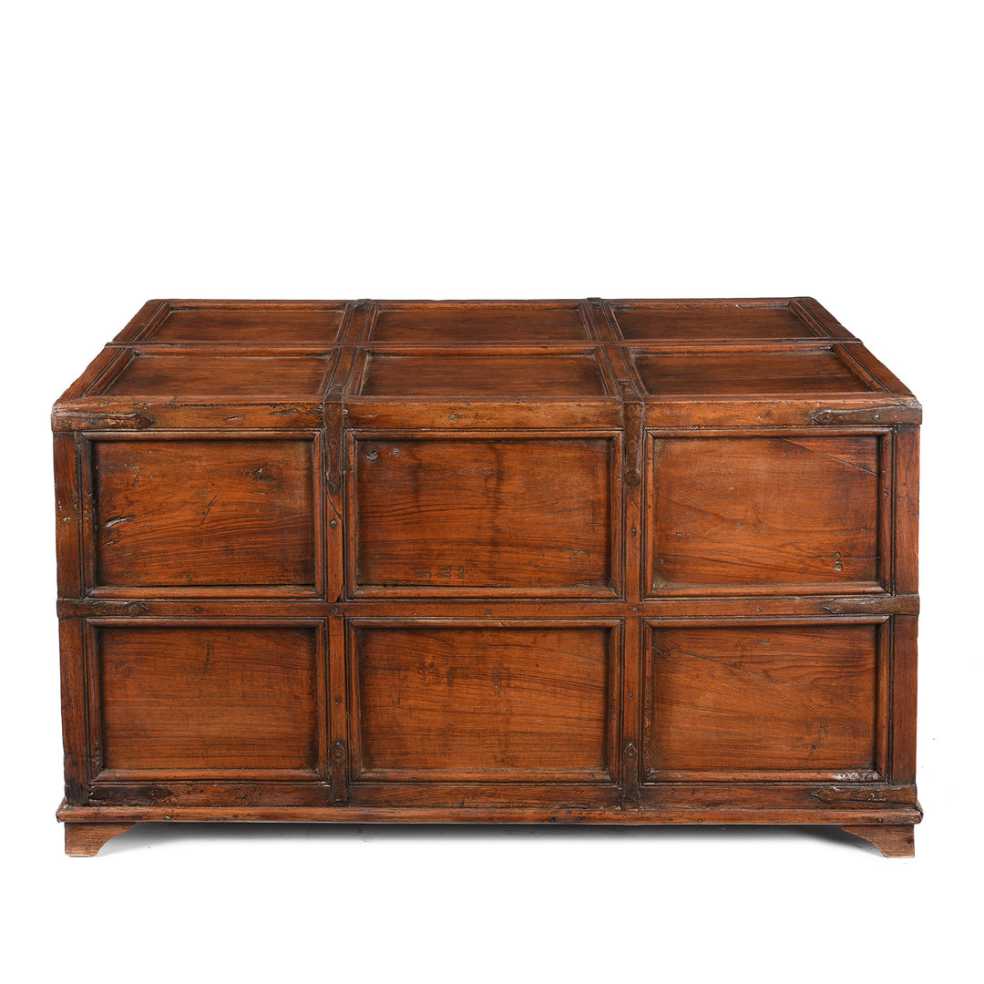 Reverse Of Iron Bound Teak Chest From Kutch - 19thC | Indigo Antiques