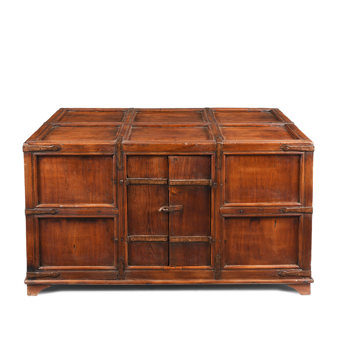 Iron Bound Teak Chest From Kutch - 19thC | Indigo Antiques