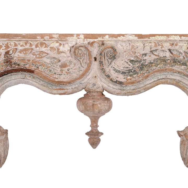 Central Arch Detail From Antique Carved Teak Triple Arch From Maharashtra - 19thC | Indigo Antiques