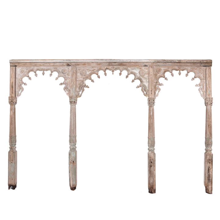 Antique Carved Teak Triple Arch From Maharashtra - 19thC | Indigo Antiques
