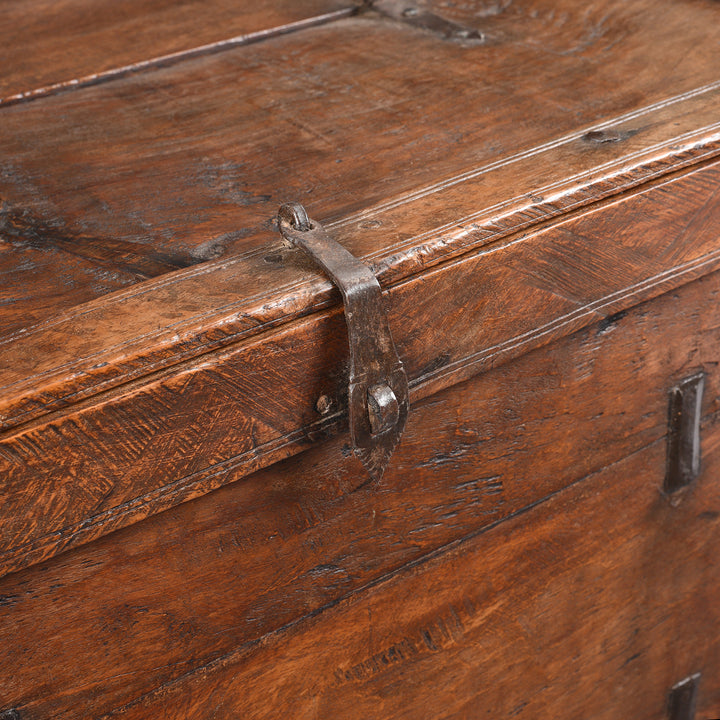 Latch Detail From Roheda Wood Chest From Rajasthan - 19thC | Indigo Antiques
