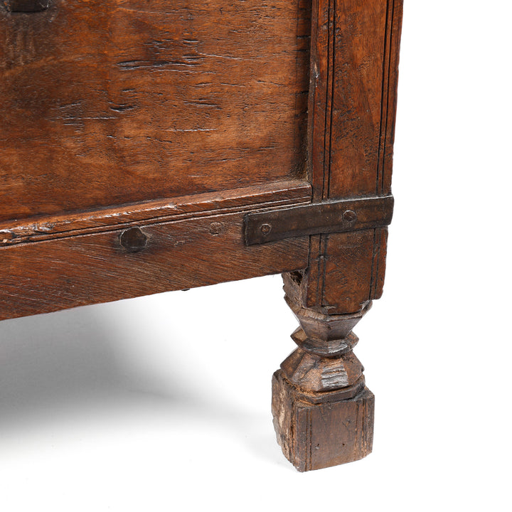 Leg Detail From Roheda Wood Chest From Rajasthan - 19thC | Indigo Antiques