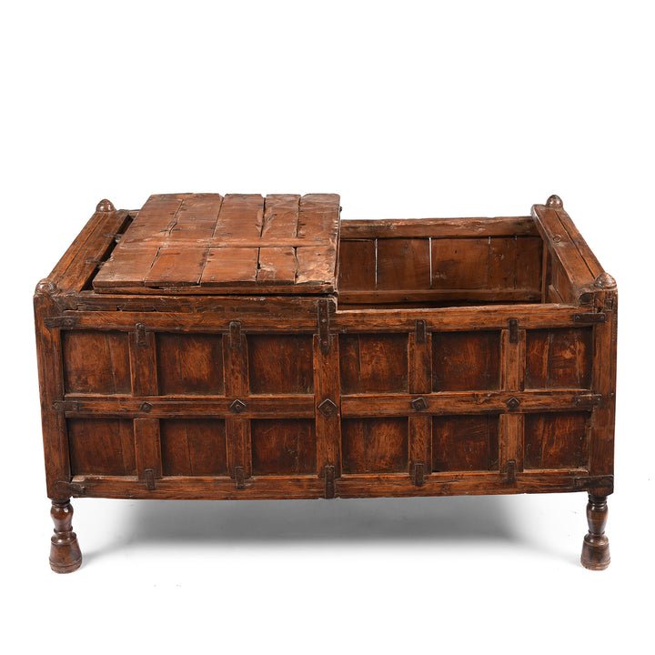 Open Door View Of Indian Stick Box Chest From Jaisalmer - Ca 1920 | Indigo Antiques