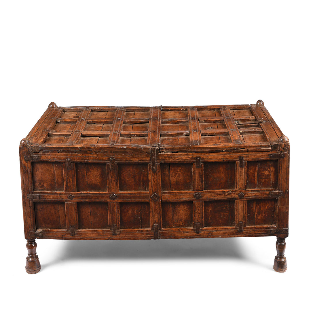 Reverse Of Indian Stick Box Chest From Jaisalmer - Ca 1920 | Indigo Antiques