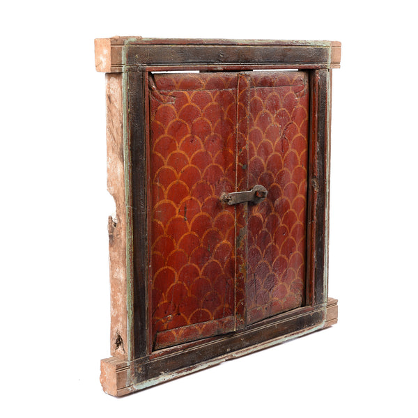 Painted Window Shutter From Nagaur - 19thC