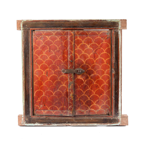 Painted Window Shutter From Nagaur - 19thC