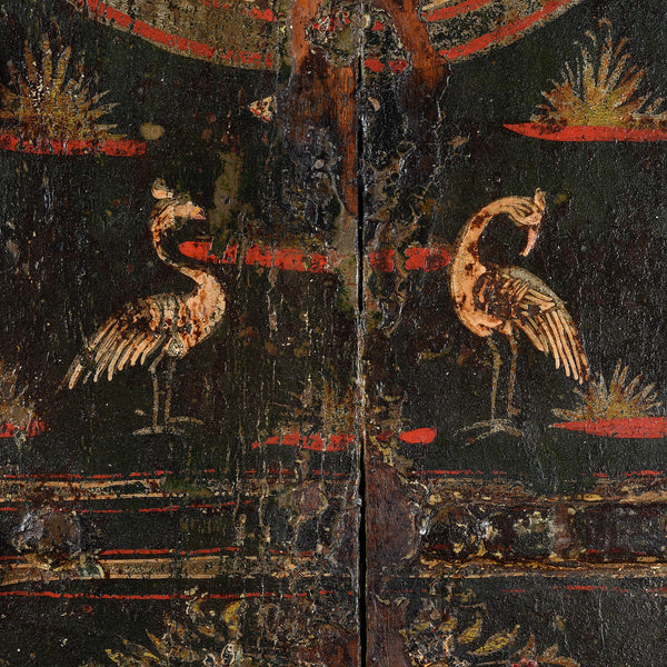 Painted Indian Window Shutter From Rajasthan- 19thC