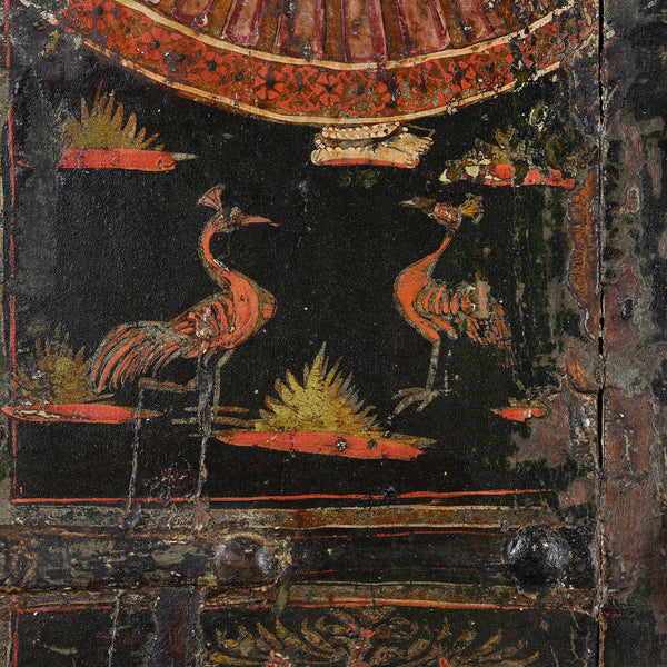 Painted Indian Window Shutter From Rajasthan- 19thC
