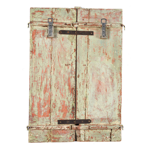 Painted Indian Window Shutter From Rajasthan- 19thC
