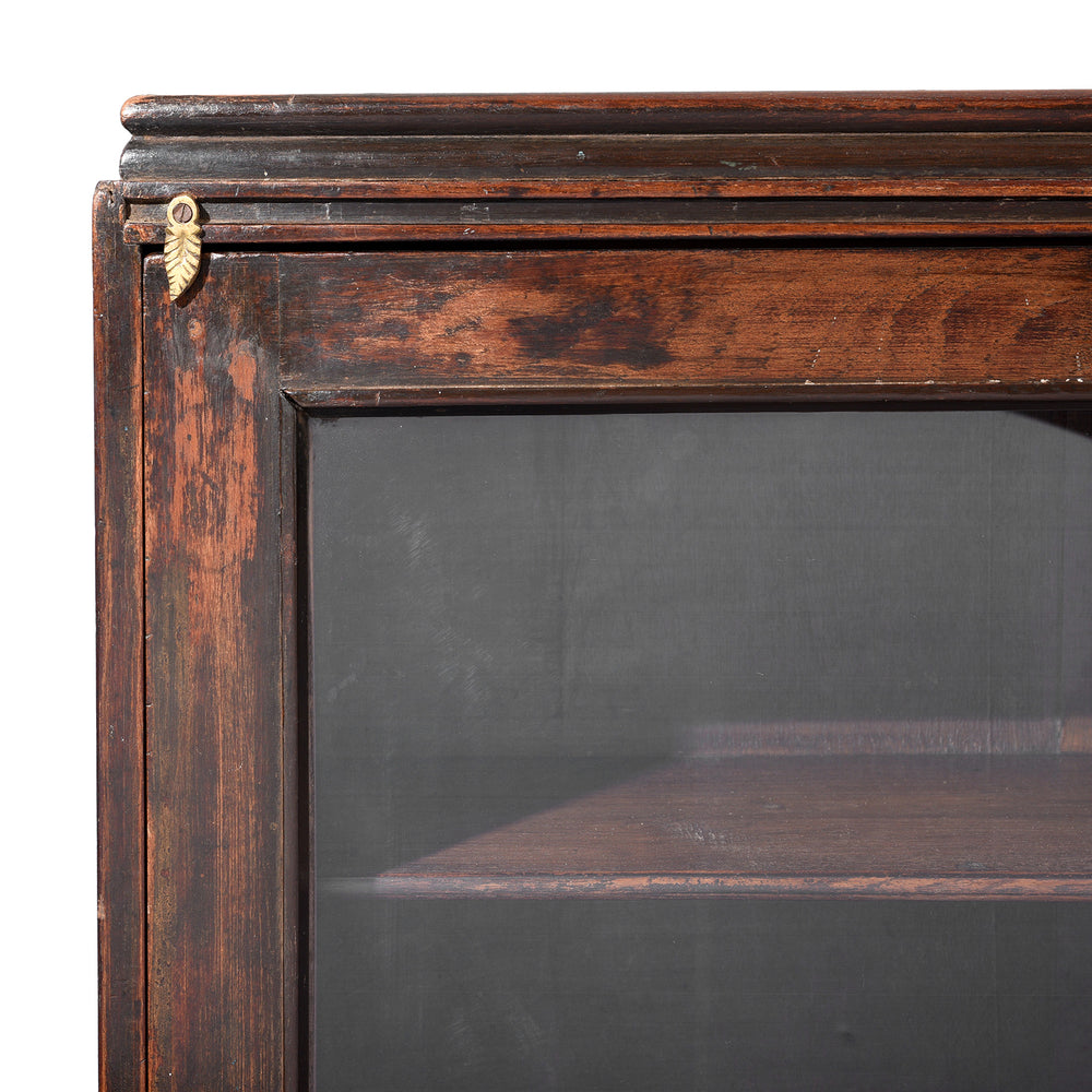 Corner Detail From Glazed Teak Wall Cabinet From Gujarat - Ca 1930 | Indigo Antiques