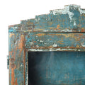 Blue Painted Teak Glazed Wall Cabinet - Ca 1930