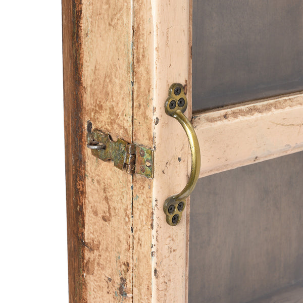 Painted Teak Glazed Wall Cabinet - Ca 1930