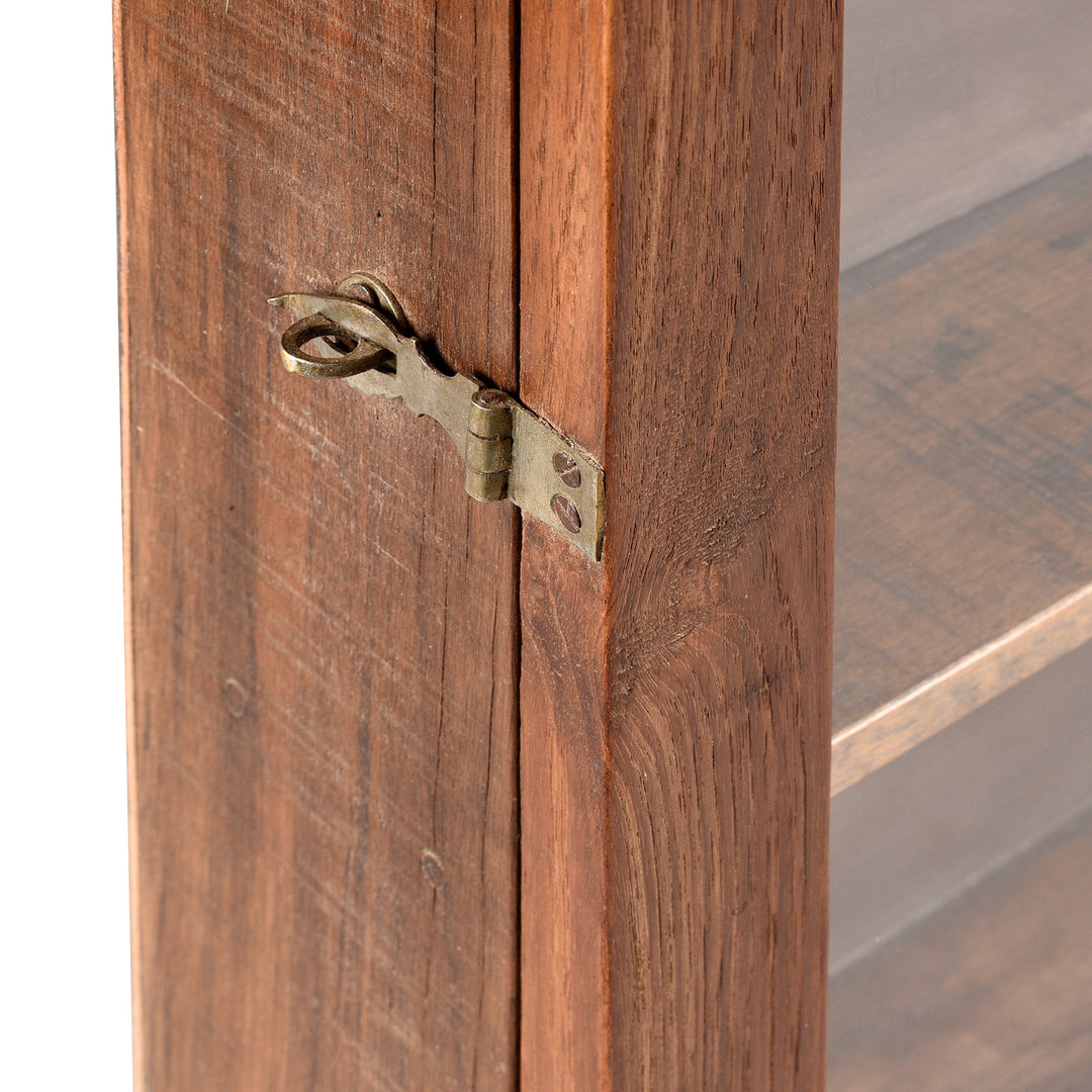Latch Detail From Glazed Teak Wall Cabinet From Gujarat - Ca 1930 | Indigo Antiques