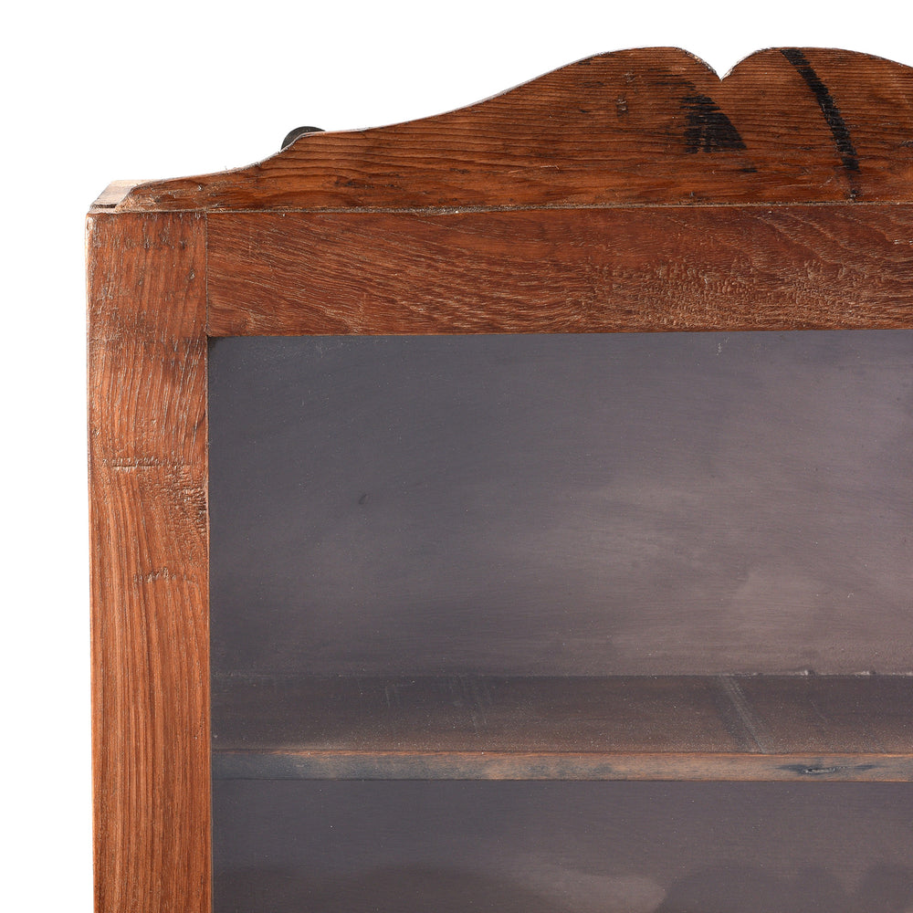 Corner Detail From Glazed Teak Wall Cabinet From Gujarat - Ca 1930 | Indigo Antiques