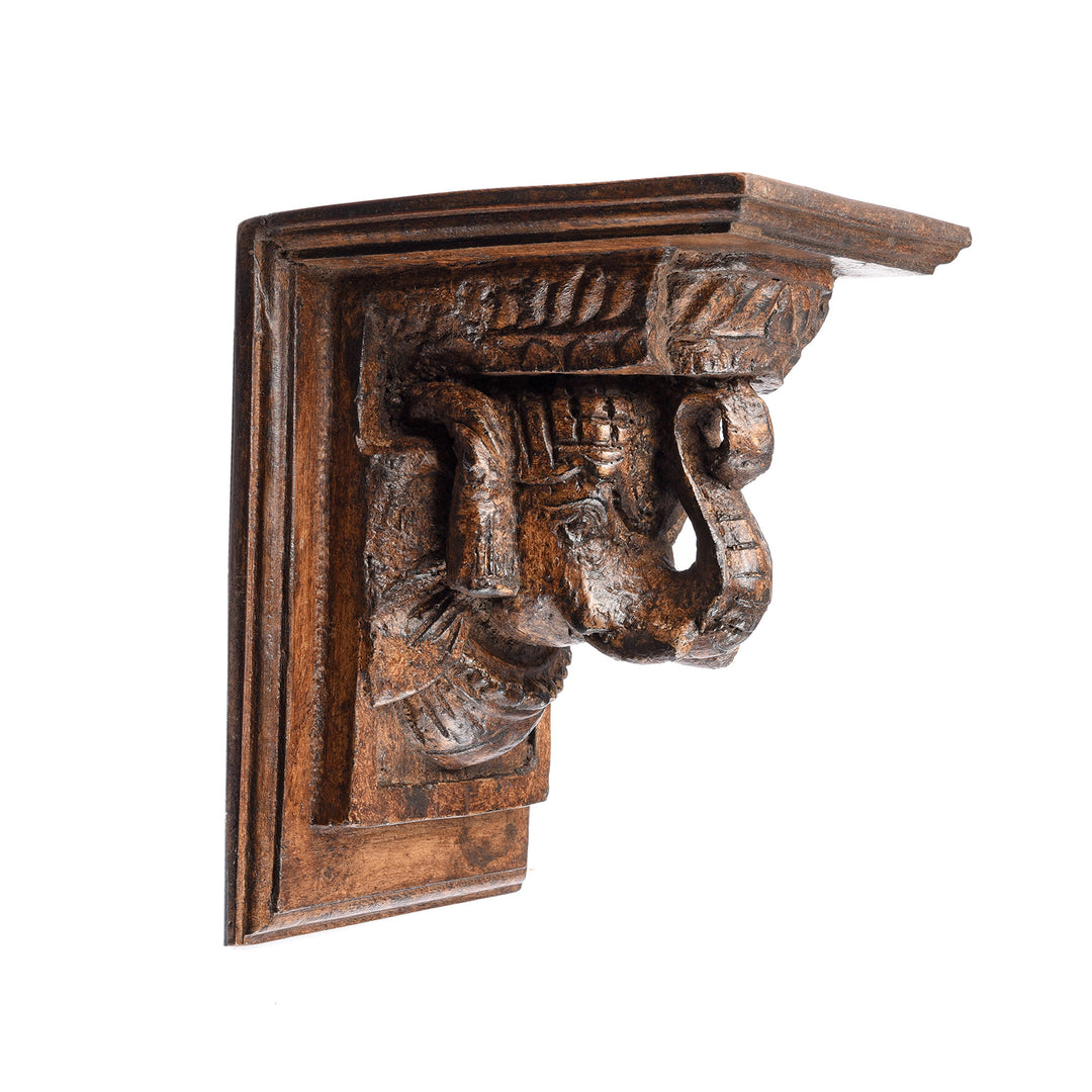 Elephant Shelf Bracket From Rajasthan | INDIGO ANTIQUES