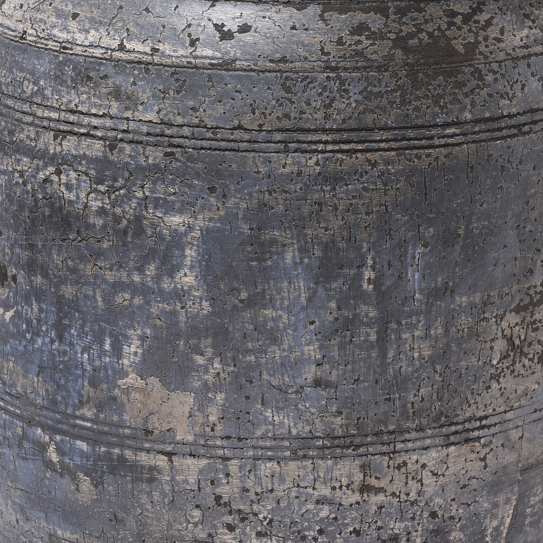 Detail From Vintage Indian Neem Wood Pot From Kulu - 1950's | Indigo Antiques