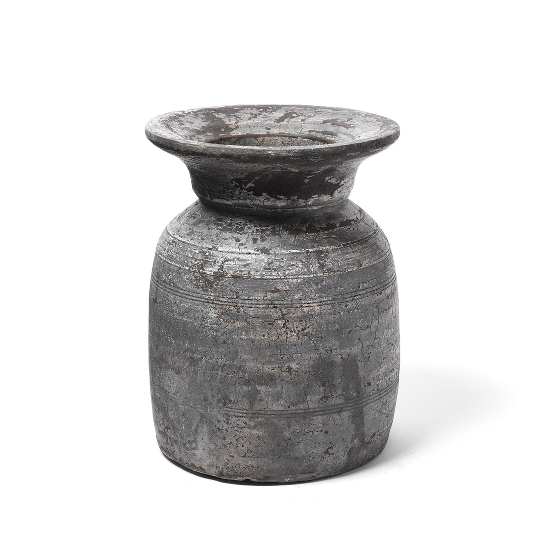 Vintage Indian Neem Wood Pot From Kulu - 1950's | Indigo Antiques