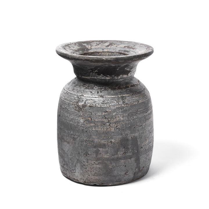 Vintage Indian Neem Wood Pot From Kulu - 1950's | Indigo Antiques
