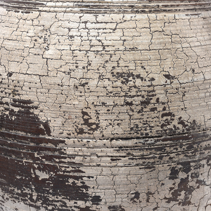 Detail From Vintage Indian Neem Wood Pot From Kullu - 1950's | Indigo Antiques