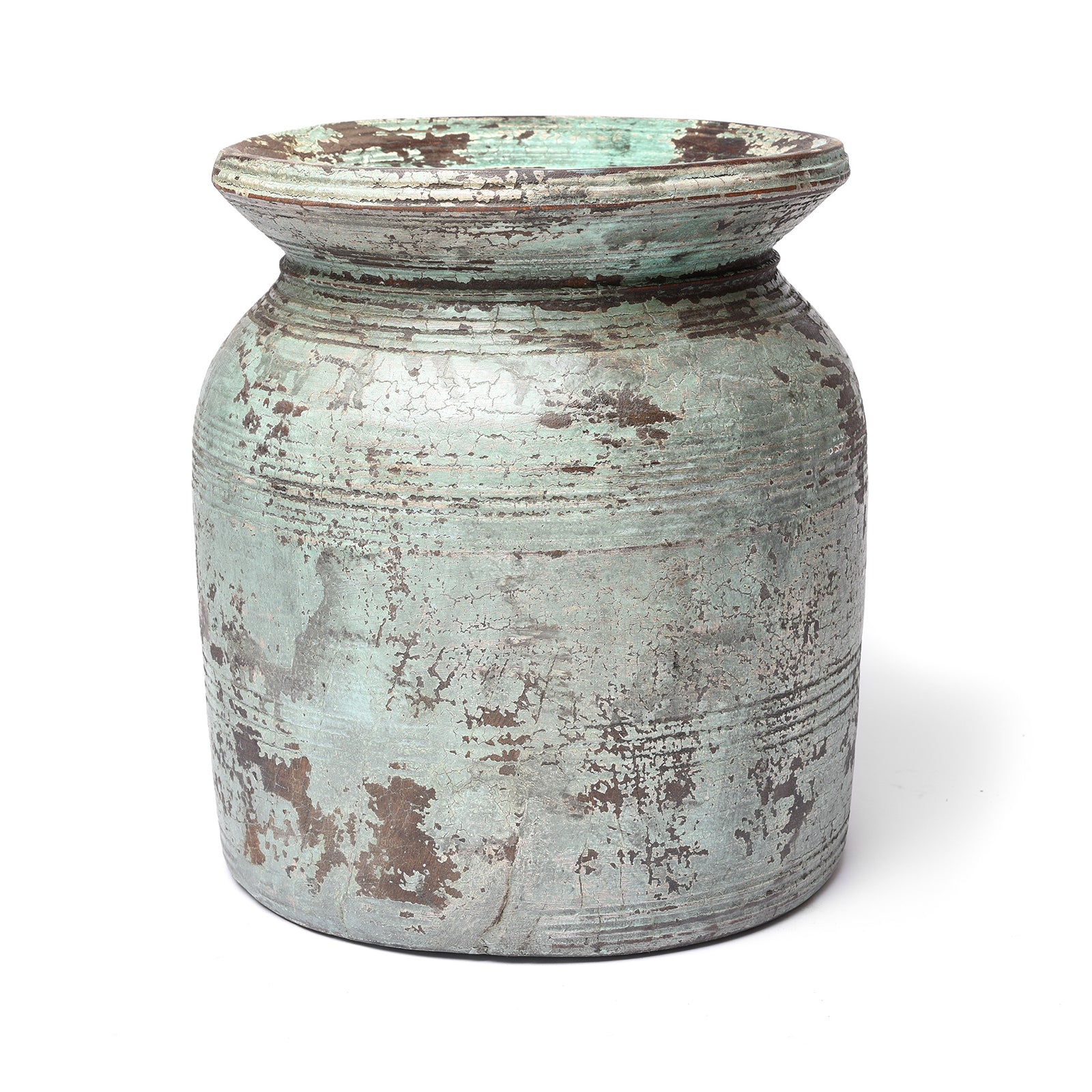 Vintage Indian Neem Wood Pot From Kulu - 1950's Vintage Indian Neem Wood Pot From Kulu - 1950's