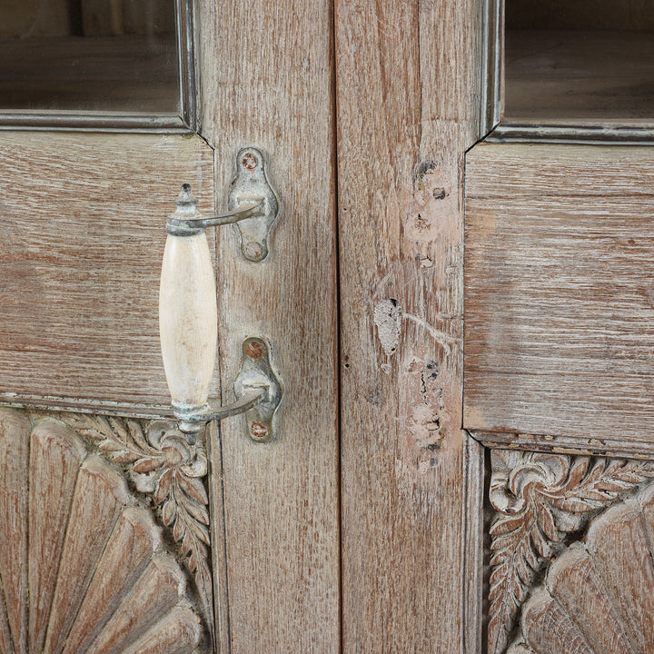 Handle Detail From Glazed Cabinet Made From Reclaimed Teak | Indigo Antiques