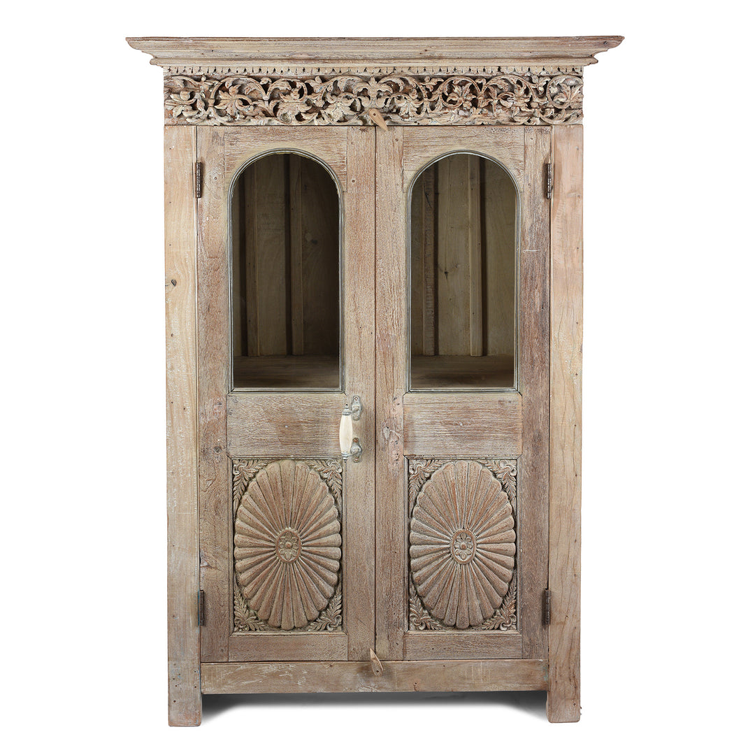Glazed Cabinet Made From Reclaimed Teak | Indigo Antiques