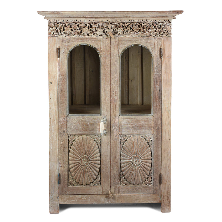 Glazed Cabinet Made From Reclaimed Teak | Indigo Antiques