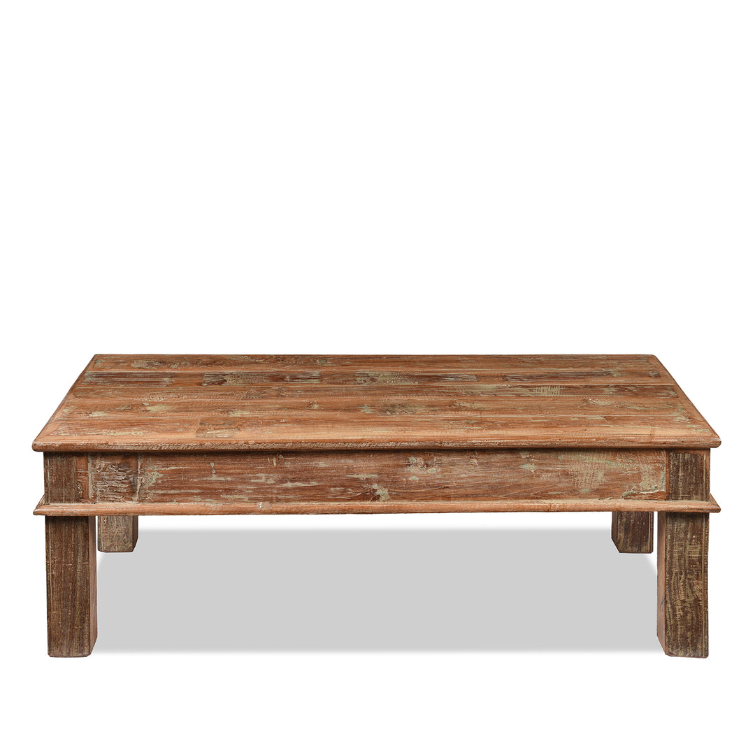 Back detail from a Reclaimed Teak Indian Takhat Coffee Table | Indigo Antiques