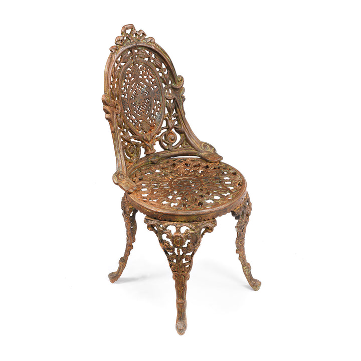 Outdoor Cast Iron Victorian Style Garden Chair | Indigo Antiques