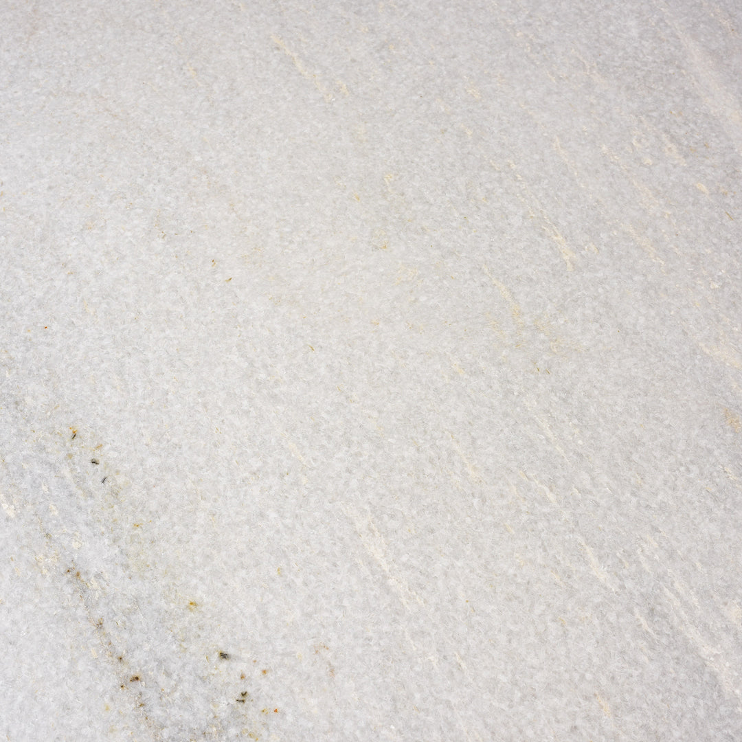 White Marble Round Table With Cast Iron Base | Indigo Antiques
