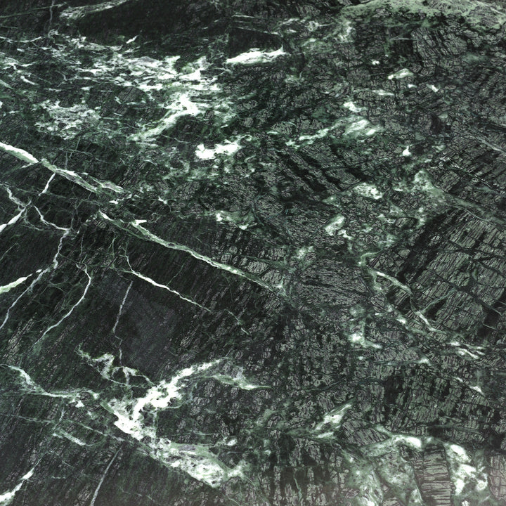 Green Marble Round Table With Cast Iron Base