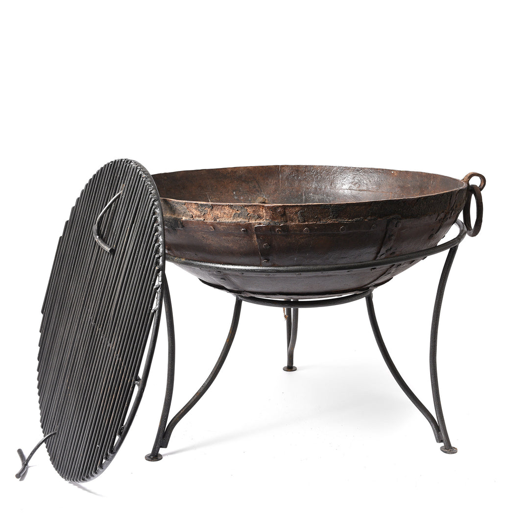 Old 'Kadai' - Indian Fire Bowl From Rajasthan - Ca 1920 | Indigo Antiques