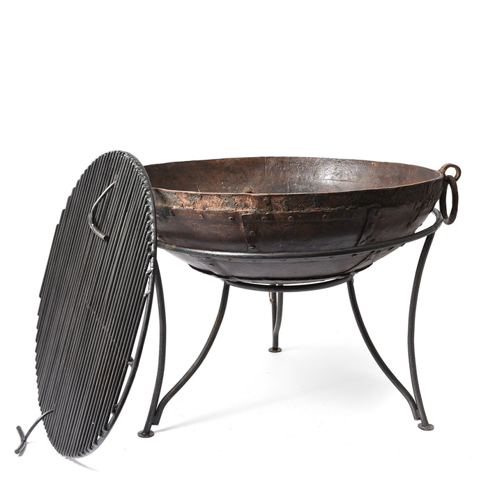 Old 'Kadai' - Indian Fire Bowl From Rajasthan - Ca 1920 | Indigo Antiques