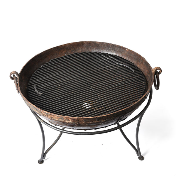 Old 1920's Kadai - Indian Fire Bowl From Rajasthan - 90cm