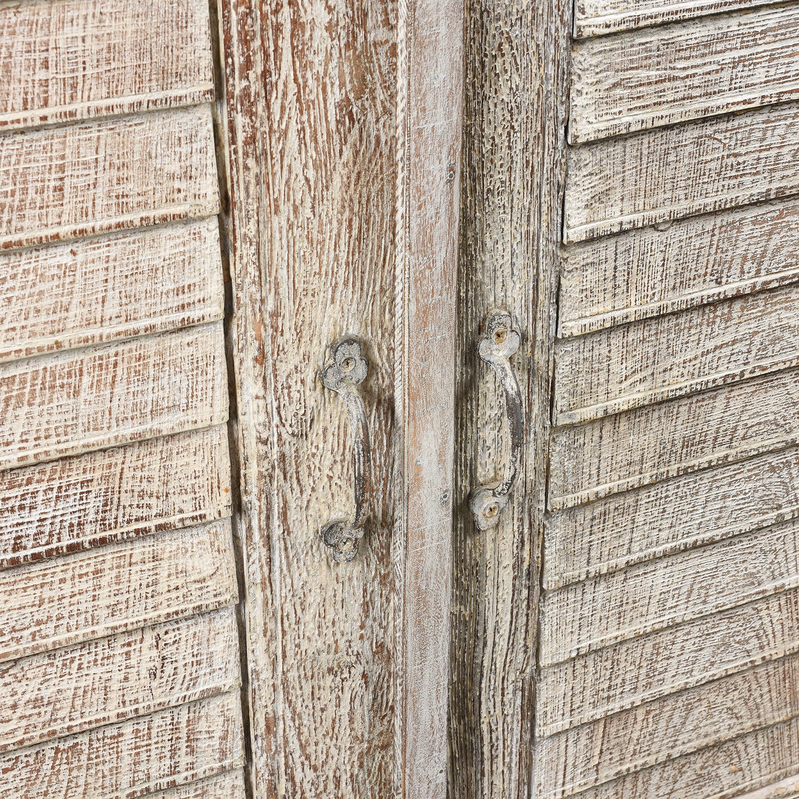 Handle Detail From Painted Indian Louvre Cabinet Made From Reclaimed Teak | Indigo Antiques