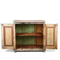 Painted Indian Louvre Cabinet Made From Reclaimed Teak
